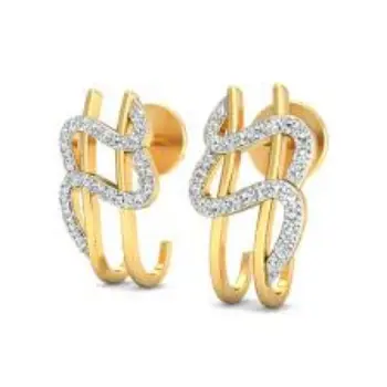 Pure White Gold Earring